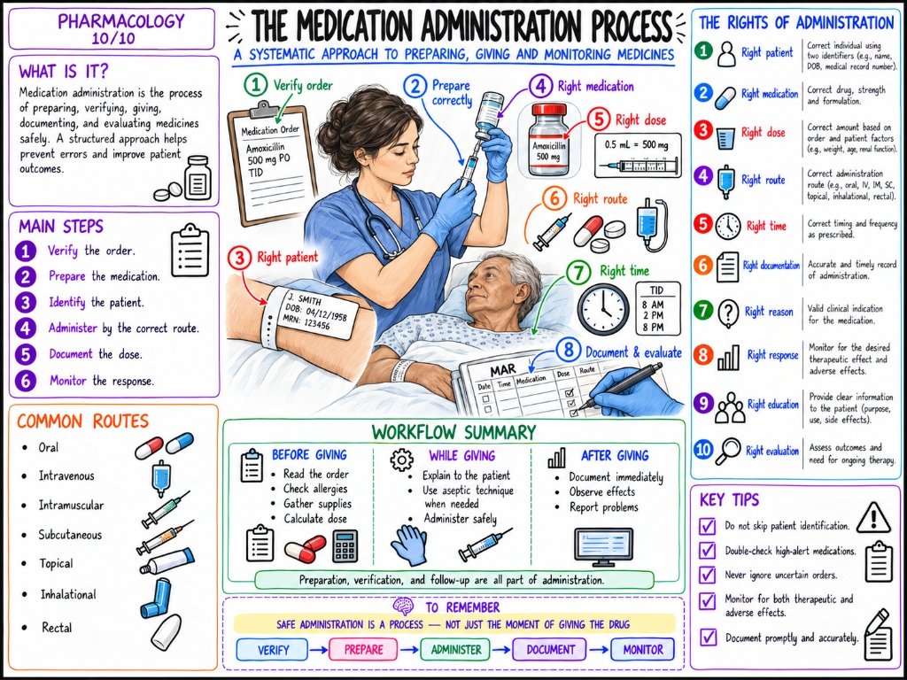 Pharmacology 10/10: The Medication Administration Process โ The Rights of Medication Administration